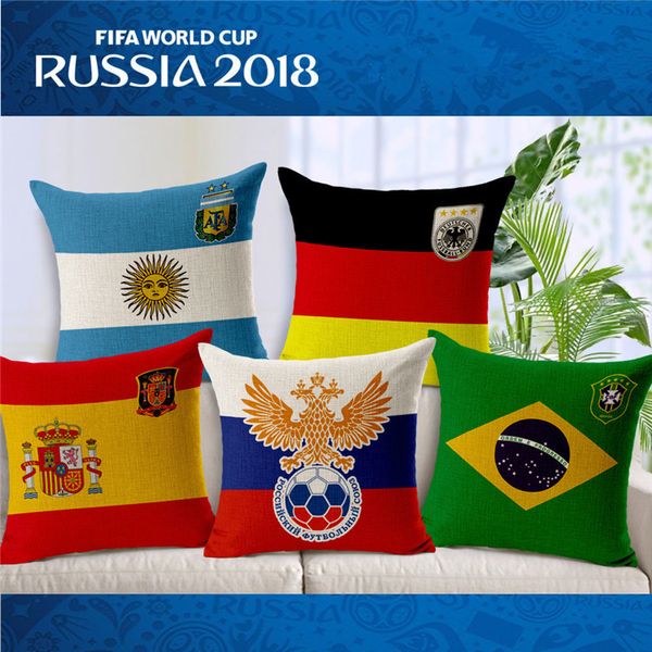 

russia world cup national team emblems pillow case head pillow cover cushion cases face pillowcases home sofa car decor t1i329
