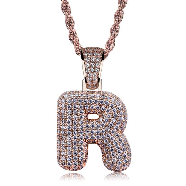 

26 буквы ожерелье розовое золото покрытием micro pave циркон медь ожерелье для женщин и мужчин ювелирные изделия, Silver