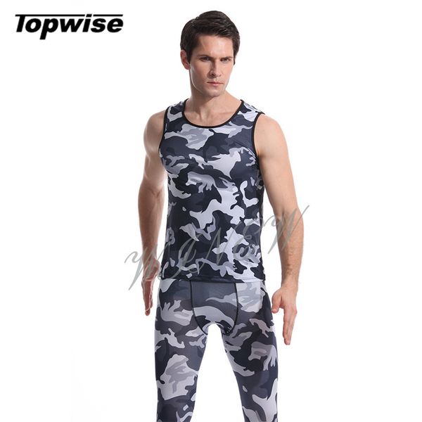 

camouflage running set men compression suit t shirt fitness leggings for running gym training sport tights sets fitness wear, Black;blue