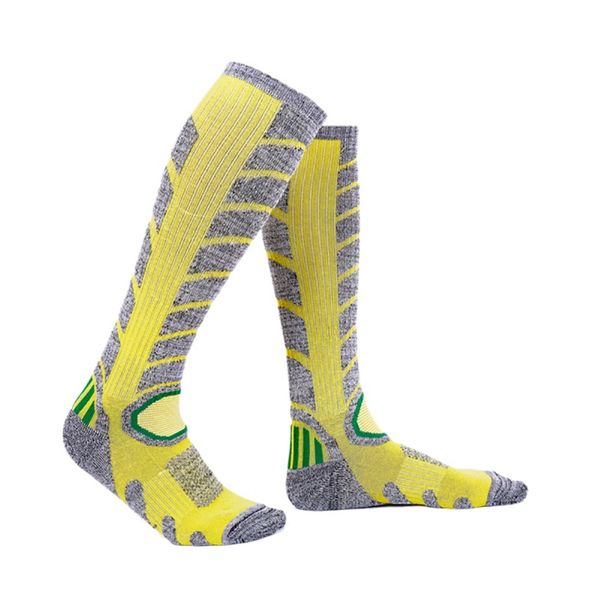 

new thermal long ski cycling socks thicker cotton sports snowboard climbing camping hiking athletic socks, Black