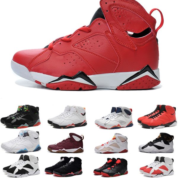 

selling j7 true flight french blue vii men basketball shoes sport boot selling mid classic 7s sneaker boot for men