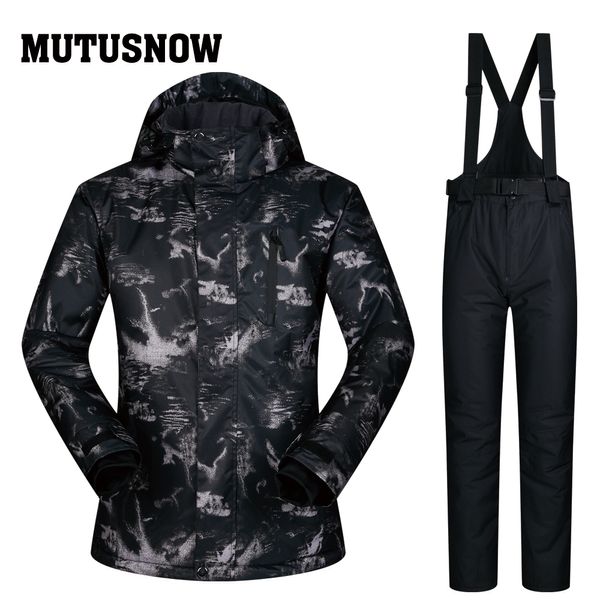 

ski suit men brands mutusnow 2018 new outdoor windproof waterproof thicken clothes male pants ty winter skiing snowboard jacket