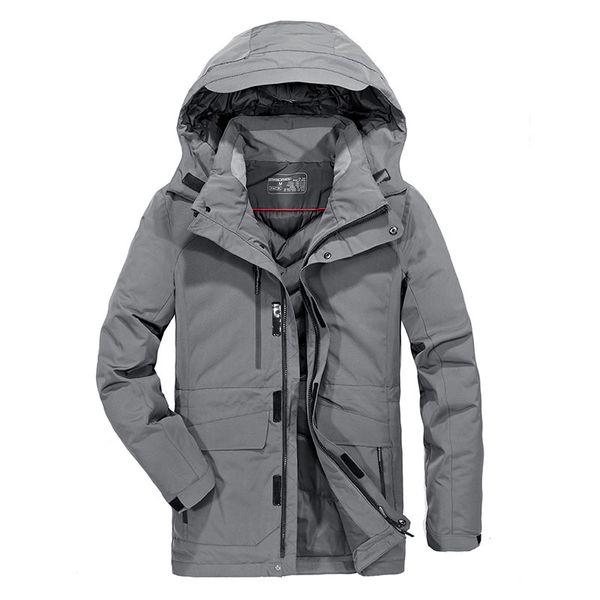 

mens winter costs desieners white duck down jacket men down parka winter coat dropshipping solid color russian, Black