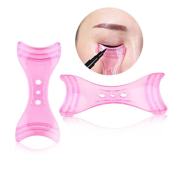 Pink Eyeliner Modelo Maquiagem Eye Helper Dispositivo Ferramenta Desenhar Forro de Olho Cartao Cartão Molde