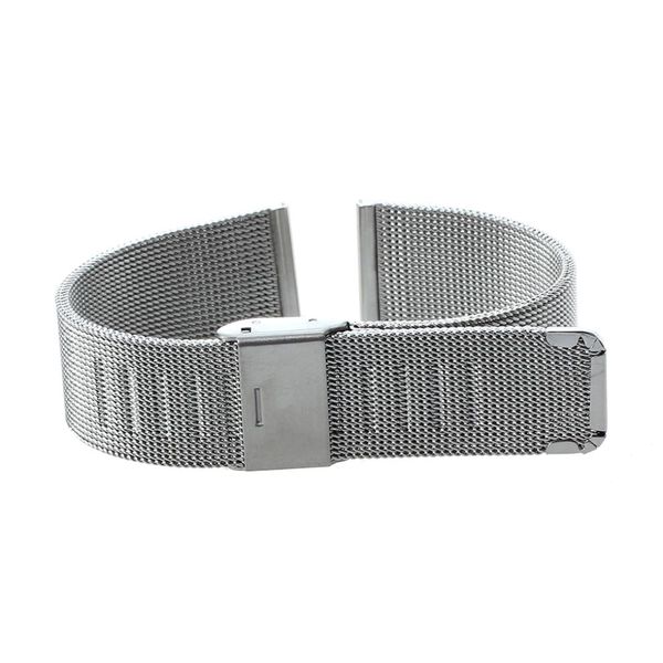 

fashion stainless steel bracelet strap color silver watch diy 18mm replacement, Black;brown