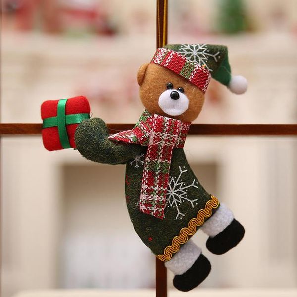 Merry Christmas Süsler Hediye Noel Baba Kardan Adam Ağacı Bez Oyuncak Bebek 18 * 10 CM Noel Süslemeleri Asmak Enfeites De Natal
