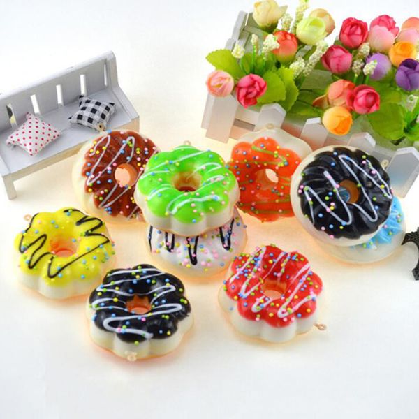 

jumbo hello kitty donut slow rising squishy charm kawaii squishies cream scented decompression anxiety toy 100pcs