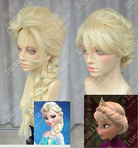 

blonde braids / flaxen hair cos wig, Black