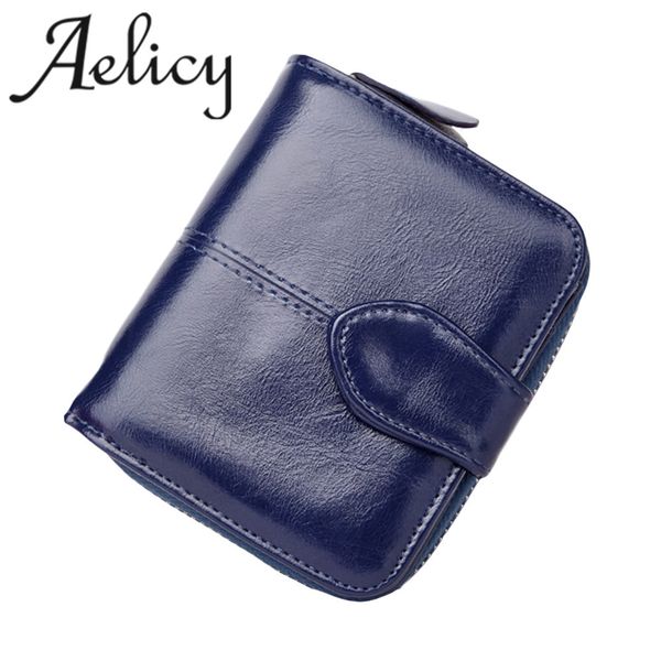 

aelicy oil wax leather buckle wallet fashion wallet solid women portefeuille femme carteira feminina portemonnee, Red;black