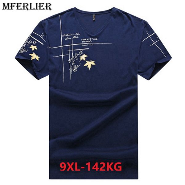 

mferlier summer plus size big 6xl 7xl men 8xl t-shirt 9xl print casual blue tshirts hipster loose v-neck short sleeve fashion, White;black