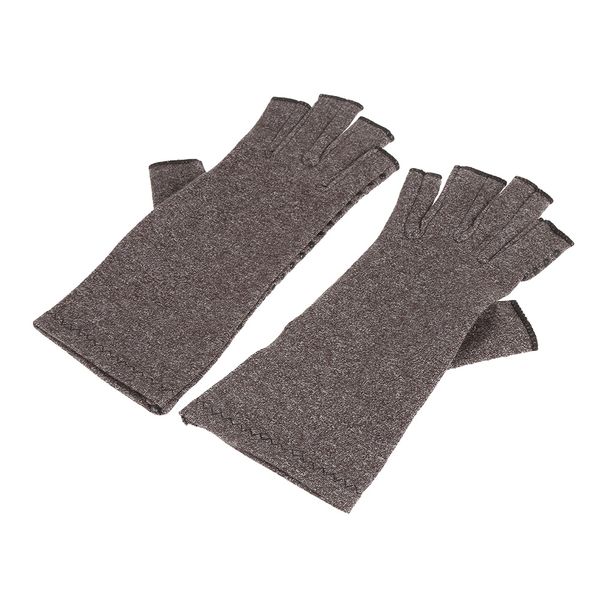 

pair of compression gloves anti-slip for arthritis therapy cycling climbing, Black