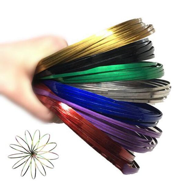 

9 colors flow toys arm slinkey toy flow rings kinetic spring bracelet science educational sensory interactive cool toys tc180801