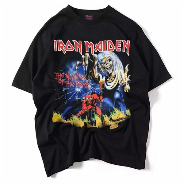 

Мода Летняя майка Мужчины Iron Maiden 3D Стиль Streetwear Мужская футболка 100% Хлопок Повседн