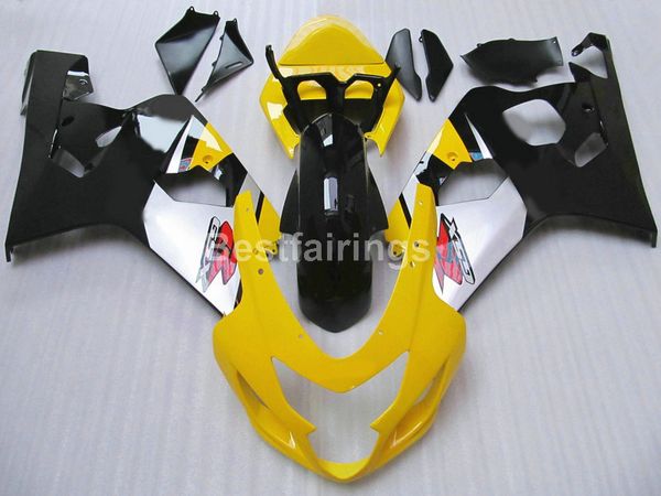 

7gifts fairing kit for suzuki gsxr600 gsxr750 2004 2005 silver yellow black gsxr 600 750 k4 k5 fairings df45