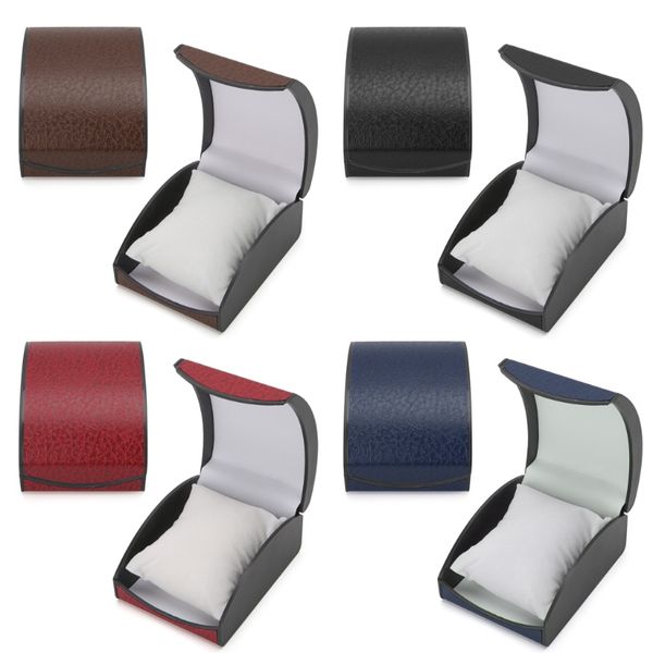 

wristwatch box display case gift for jewelry bracelet faux leather holder watch box, Black;blue