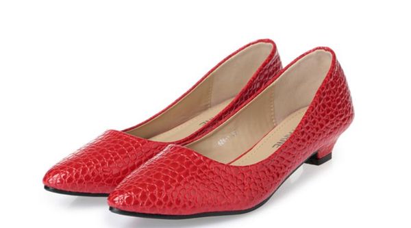 

send 2018 autumn pointed end shallow mouth women fine heel low heel shoes, Black