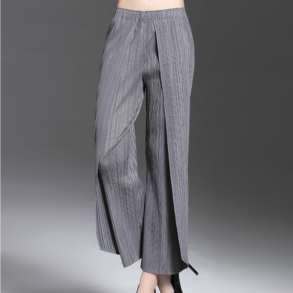 

large big size loose wide leg pants leisure trousers for women casual pantalones irregular pants dungarees women's trousers, Black;white