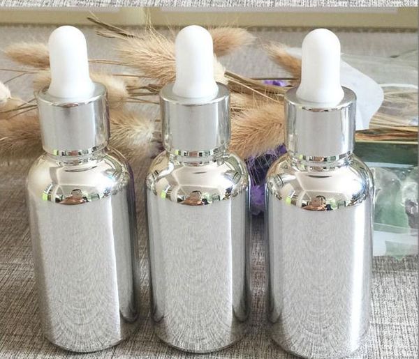 

high-grade 30ml silver glass dropper bottles wholesale ,1 oz dropper bottles for essential oils , glass bottle with dropper cap sn1436