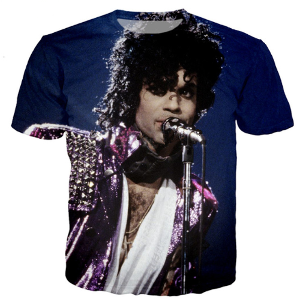 

american singer prince roger nelson women men new fashion summer funny 3d print crewneck casual t shirt tee q142, White;black