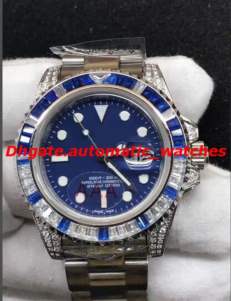 

2 style luxury wristwatch 116759-sanr diamond ii 18k white gold 40mm automatic mechanical men watches new arrival