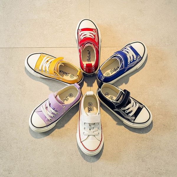 

6 Цвет Дети Холст Обувь Мальчики Кроссовки Breathble 2018 Осень Новая Мода Дети Спортивн