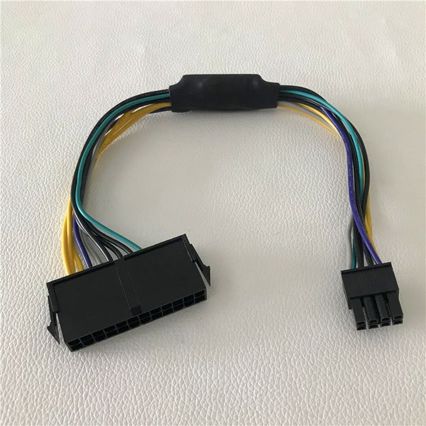 

wholesale 100psc/lot atx 24pin female to for dell optiplex 3020 7020 9020 t1700 server motherboard 8pin male adapter power cable cord 30cm 1