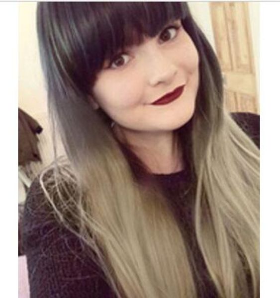 

just like real hair women's long straight grey green wig wig, Black;brown