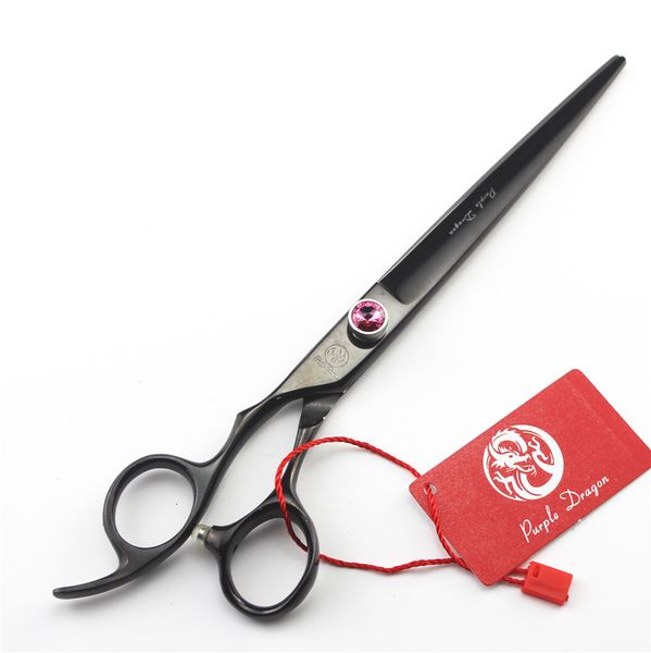 

7.5 inch purple dragon left handed pet grooming scissors dog cat straight scissors puppy haircutting shears cut large dog tools