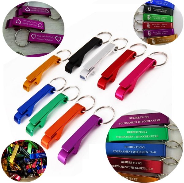 

portable stainless steel bottle opener key chain metal aluminum alloy keychain ring beer bottle openers gear beverage openers tool i143