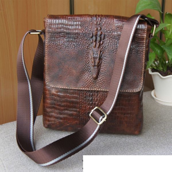 

мужчины портфель крокодил шаблон натуральная кожа сумка мужчины сумка бизнес коровьей масло воск мужской мешок досуг crossbody