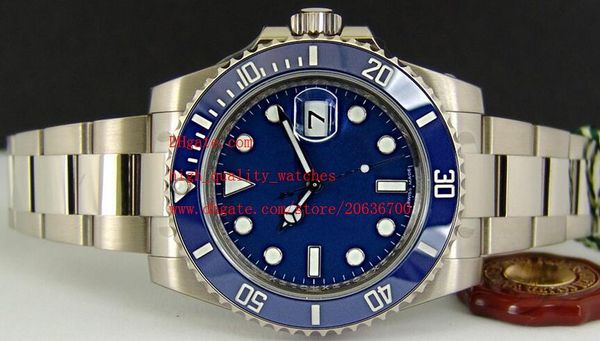 

завод поставщик роскошный синий циферблат керамический ободок - 116619 автоматическая механическая 2813 движение 40мм мужские часы мужские н, Slivery;brown