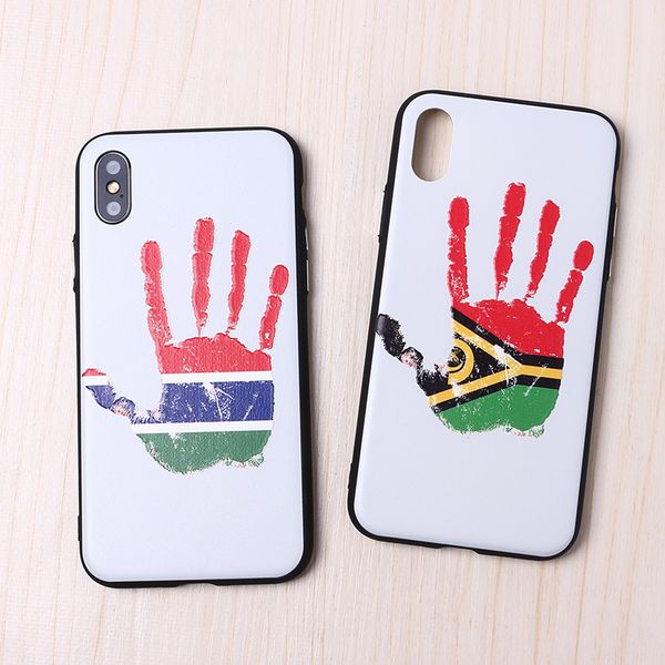 

palm phone cases plating button for iphone xs max xr 3d dimensional relief cell phone case for iphone 6 7 8 x plus
