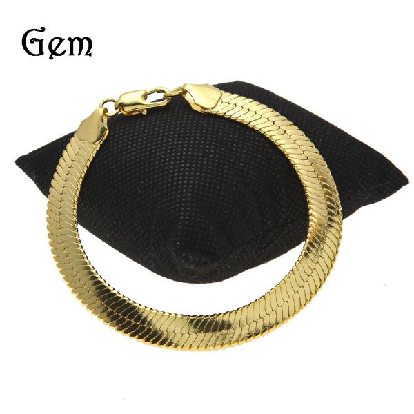 

10*1.5mm New Fashion Snake Herringbone Chain Bracelet Men Women Gold&Silver Color Metal Classic Jewelry Dropshipping