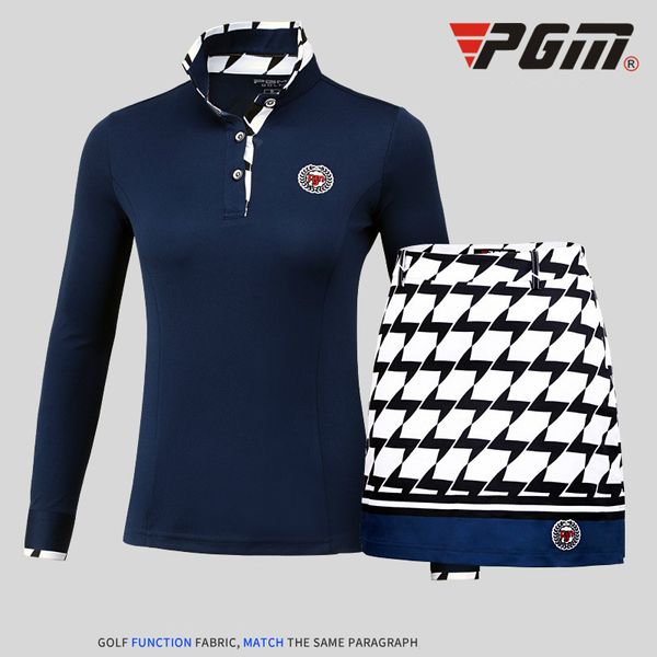 

pgm golf sunscreen uv womens ice tshirts summer outdoor sport clothing primer shirt underwear long sleeve clothes golf apparel, Black;blue
