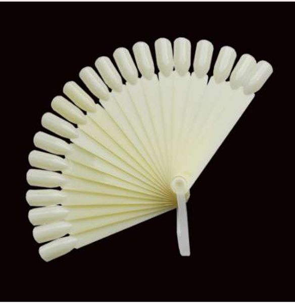 

24 tips/set natural color false nail art tips stick display practice fan board foldable pallet diy manicure tools benao12n, Red;gold