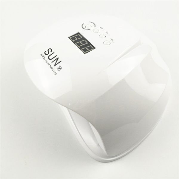 

sunx 54w uv lamp led nail lamp nail dryer for all gels polish with infrared sensing lcd display 30/60/90s timer art tools