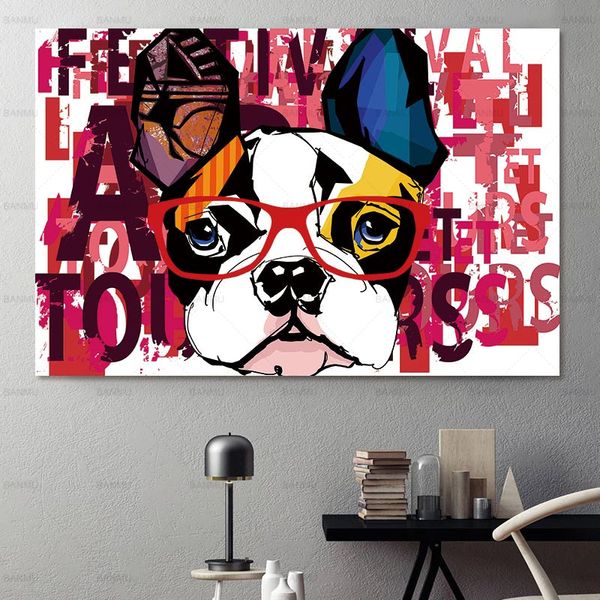 

wall art picture abstract canvas painting animal dog picture art wall oil painting on canvas the print living room