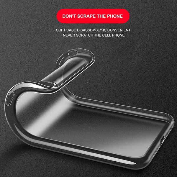 

phone case for iphone xs max xr 5.8/6/1/6.5 silicone for iphone x transparent tpu cover case for iphone 8 plus 7 protective cover case us