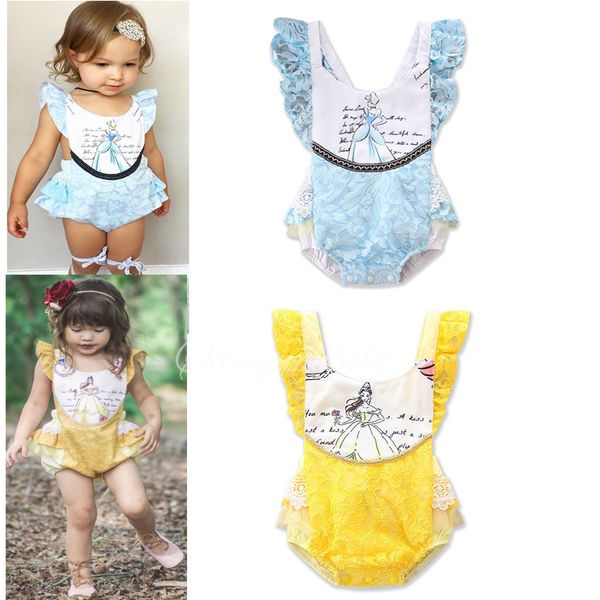 Newborn Baby Girls Kids Backless Flower Bodysuit Playsuit Romper Clothes Outfits