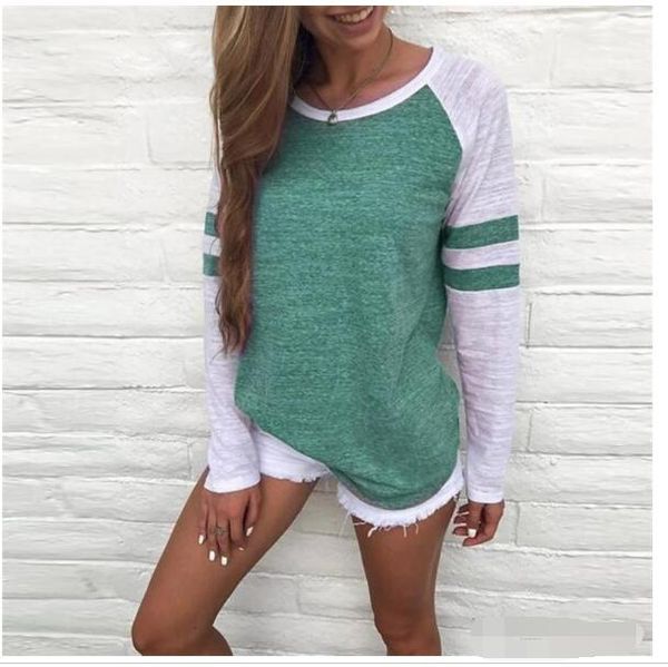 

women sleeve splicing plus 5xl striped o neck long fashion size tee sweaters shirt maternity tee designer t baseball spring ts wnok, Black