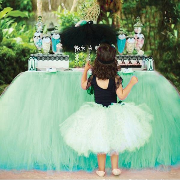 80 91 5cm Tulle Tutu Table Skirt Wedding Party Decoration Baby