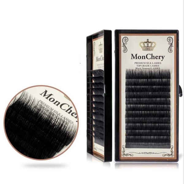 

soft indiividual silk false eyelash extensions soft thin tip b c d 0.07 0.10 thickness oem