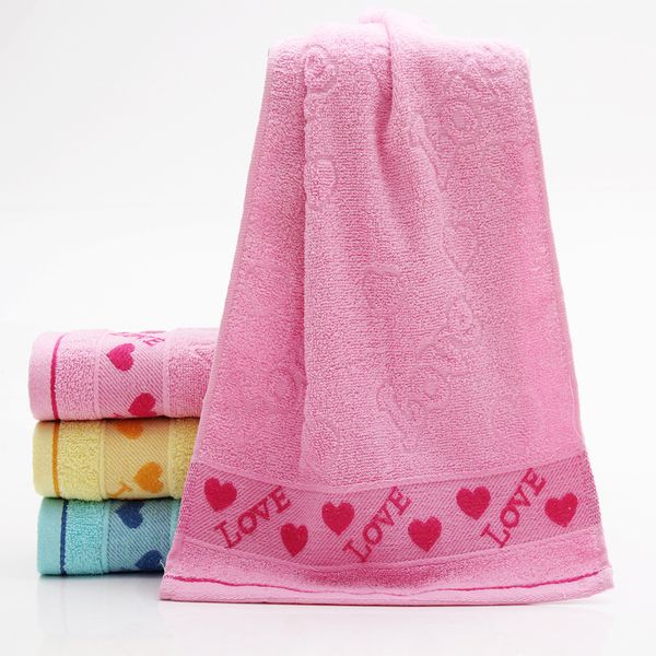 

1pcs 33*72cm love heart jacquard soft face towel coon hair hand bathroom towels badlaken toalla toallas mano gift 42016