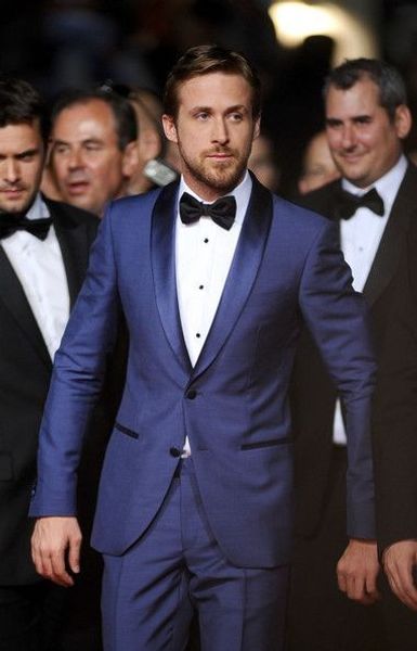 

custom made men suits 2018 with pants one botton royal blue groomsman groom tuxedos man suit men wedding suits slim fit, Black;gray