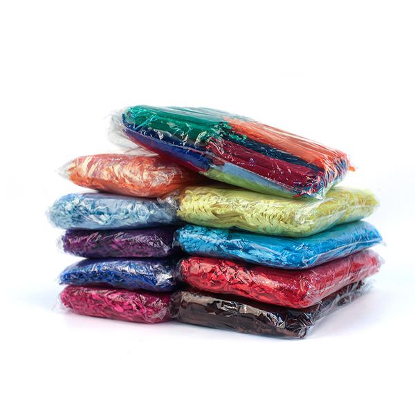 

50pcs 5x7cm colorful organza gift bags wedding gift candy small pouch with jewelry packaging display & jewelry pouches, Black;white