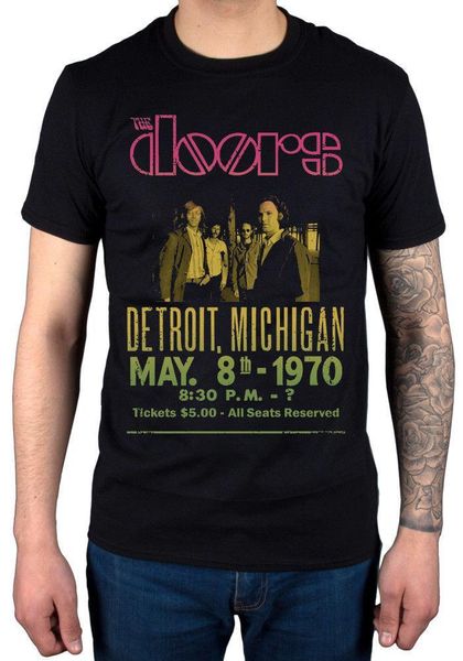 Official The Doors Gradient Show Poster T Shirt Back Door Man