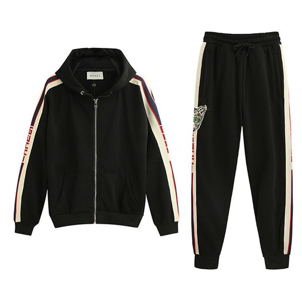 

18 luxury italy de igner fa hion brand new hooded zip up weat hirt with logo tripe men 039 g hoodie women weat uit track uit pant