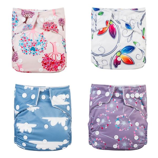 

babyland choice 10 pcs polyester waterproof pul baby cloth diaper covers with pocket style printed baby cloth diapers