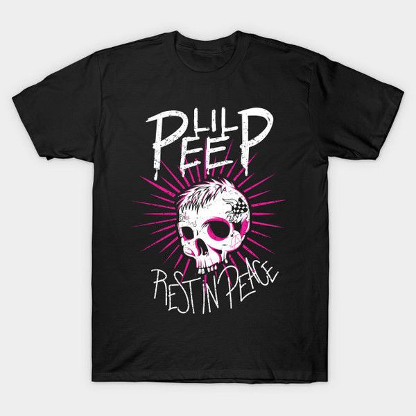 

lil peep tribute men's t-shirt clothing short sleeve plus size discount new t-shirt, White;black