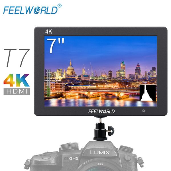 

Feelworld 7 inch ip 1920x1200 4k hdmi monitor olid aluminum hou ing camera field monitor with peaking focu hi togram t7